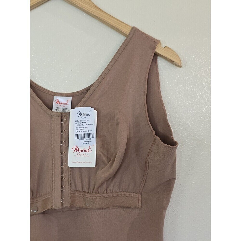 MariaE Fajas Capri Bodysuit XXL Mocha Post Surgical Compression Shapewear - Picture 7 of 14